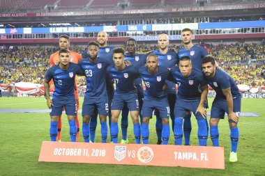 ABD Kolombiya 'ya karşı Raymond James Stadyumu' nda 11 Ekim 2018 'de.  