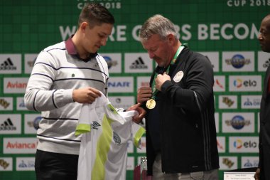 Basın Konferansı futbolcularının görüntüsü