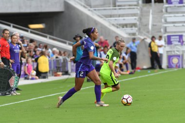 Orlando Pride 21 Temmuz 2018 'de Orlando Florida' daki Exploria Stadyumu 'nda Seattle Reign FC' ye ev sahipliği yapmaktadır. Fotoğraf: Marty Jean-Louis