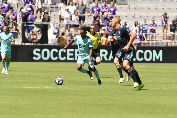 Orlando City Hosts Vancouver Whitecaps Orlando City Stadium Saturday April — Stock Photo, Image