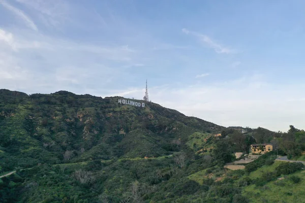 Повітряний Вид Пагорби Лос Анджелеса Голлівудські Пагорби Дороги Між Пагорбами — стокове фото