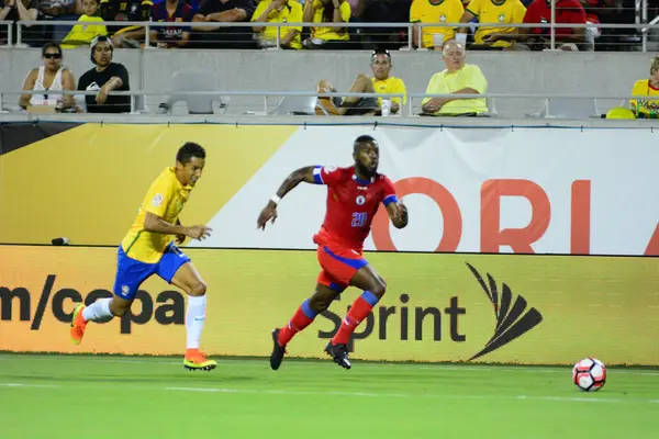 Brazília Szembesül Haitivel Copa America Centenario Alatt Orlando Floridában Camping — Stock Fotó