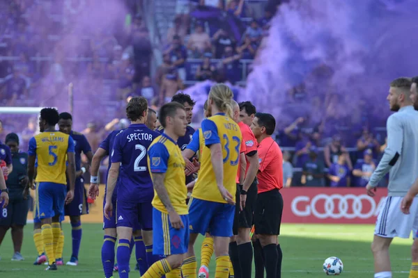 Orlando City Gastheer Van Colorado Rapids Het Orlando City Stadium — Stockfoto