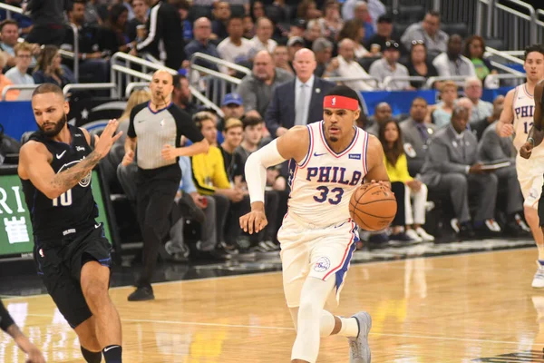 Orlando Magic Värd För Philadelphia 76Ers Amway Arena Orlando Florida — Stockfoto