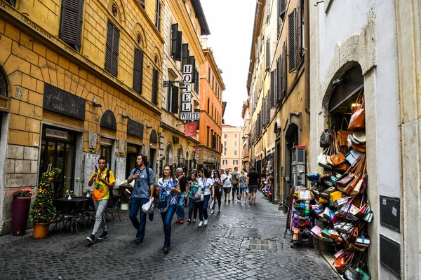 Eine Belebte Gasse Der Schönen Stadt Rom Italien — Stockfoto