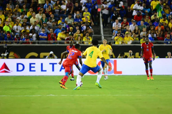 Brasil Enfrenta Haití Durante Copa América Centenario Orlando Florida Camping — Foto de Stock