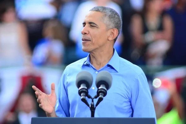 Presidente Barack Obama Fala Comício Campanha Estádio Osceola Heritage Park — Fotografia de Stock