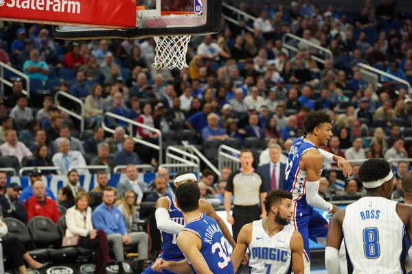 Orlando Magic Φιλοξενεί Τους Philadelphia 76Ers Στο Amway Center Την — Φωτογραφία Αρχείου