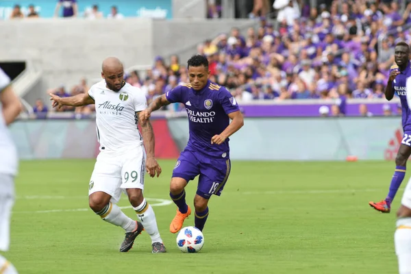Orlando City 8 Nisan 2018 'de Orlando Florida' daki Exploria Stadyumu 'nda Portland Timbers' a ev sahipliği yaptı..