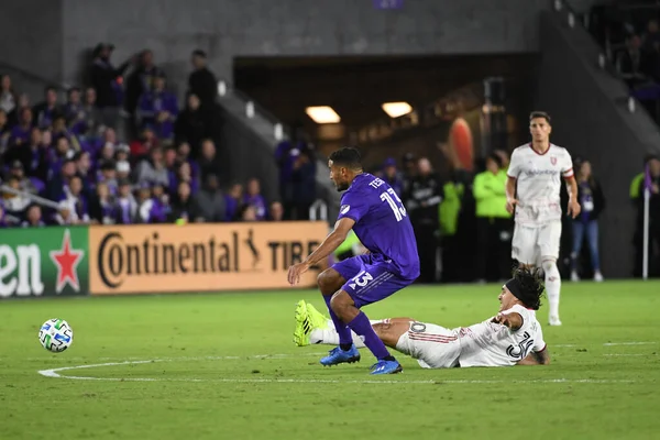 Orlando City Acoge Real Salt Lake Estadio Exploria Sábado Febrero —  Fotos de Stock