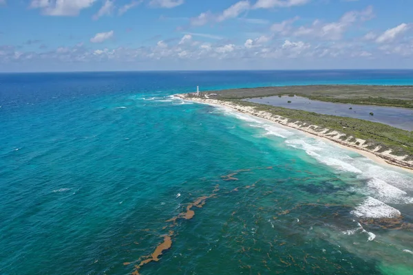 Meksika Nın Çok Güzel Cozumel Şehrinde Güzel Bir Deniz Feneri — Stok fotoğraf