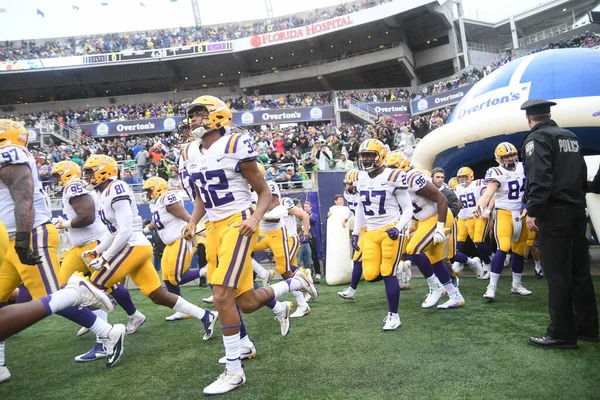 Notre Dame Čelí Lsu Během Citrus Bowl Stadionu Camping World — Stock fotografie