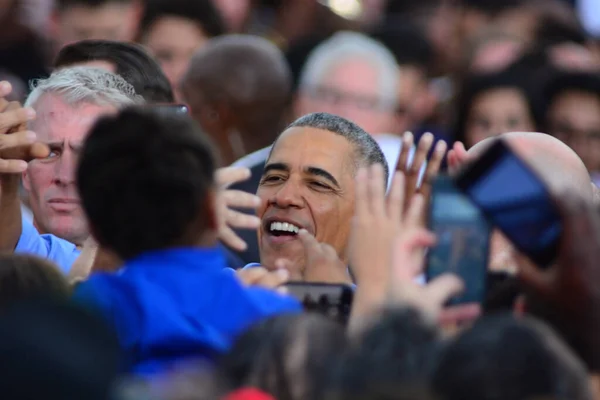 Presidente Barack Obama Habla Mitin Campaña Estadio Heritage Park Osceola — Foto de Stock