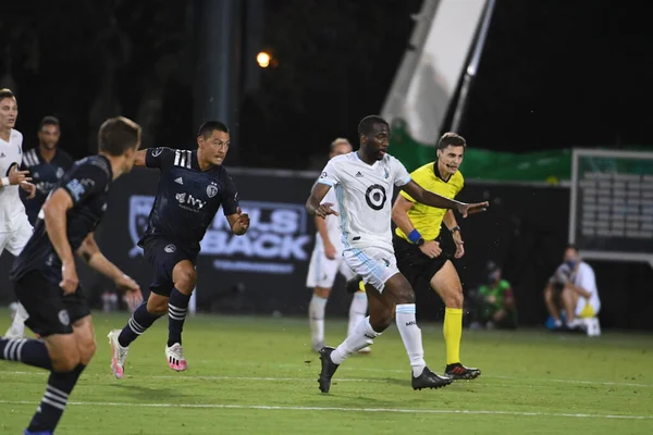 Mls Sırasındaki Minnesota United Ile Karşılaşan Kansas City Temmuz 2020 — Stok fotoğraf