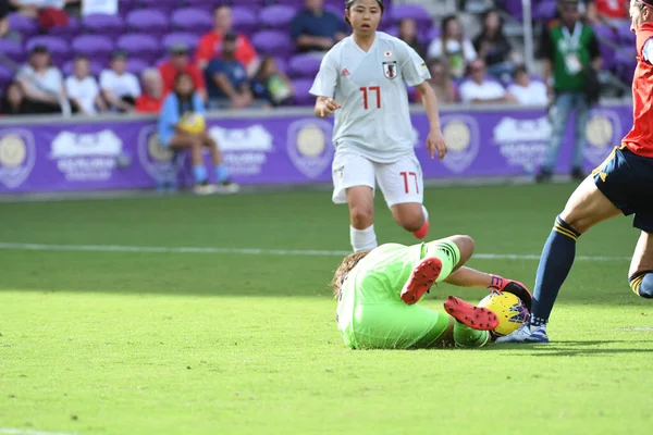 Spain Japan Match 2020 Shebelieves Cup Exploria Stadium Orlando Florida — Stock Photo, Image