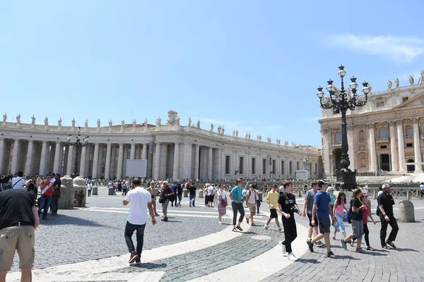 Vista Plaza Principal Vaticano Italia — Foto de Stock