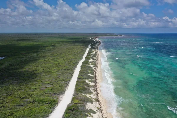 Meksika Nın Çok Güzel Cozumel Şehrinde Güzel Bir Deniz Feneri — Stok fotoğraf