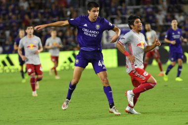 Orlando City 21 Temmuz 2019 tarihinde Florida, Orlando 'da Exploria Stadyumu' nda New York Red Bulls 'a ev sahipliği yaptı..