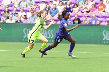 Orlando Pride 21 Temmuz 2018 'de Orlando Florida' daki Exploria Stadyumu 'nda Seattle Reign FC' ye ev sahipliği yapmaktadır. Fotoğraf: Marty Jean-Louis