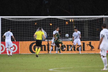 Los Angeles Galaksisi, 14 Temmuz 2020 'de Orlando Florida ABD' deki ESPN Vahşi Spor Dünyası 'nda düzenlenen MLS Sırt Turnuvası sırasında Portland Timbers ile karşı karşıya geldi..
