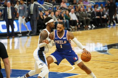 Orlando Magic, Philadelphia 76ers 'ı 13 Kasım 2019 Çarşamba günü Amway Center' da ağırlamaktadır. Fotoğraf: Marty Jean-Louis