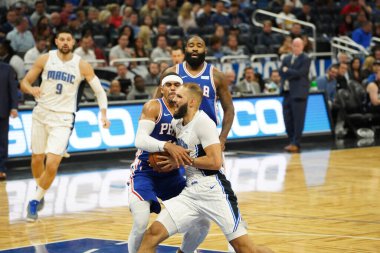 Orlando Magic, Philadelphia 76ers 'ı 13 Kasım 2019 Çarşamba günü Amway Center' da ağırlamaktadır. Fotoğraf: Marty Jean-Louis