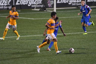 Atlanta United sunucusu Tigres & MLS Homegrown takımları 31 Temmuz 2018 'de Atlanta, Georgia' da düzenlenen MLS All Star haftasında.