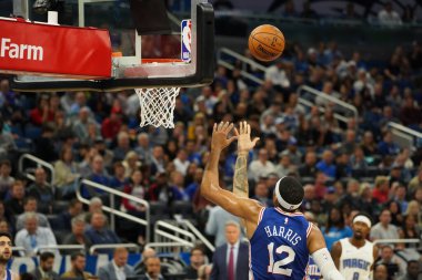 Orlando Magic, Philadelphia 76ers 'ı 13 Kasım 2019 Çarşamba günü Amway Center' da ağırlamaktadır. Fotoğraf: Marty Jean-Louis
