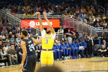 Orlando Magic 11 Aralık 2019 Çarşamba günü Orlando Forida 'daki Amway Center' da Los Angeles Lakers 'a ev sahipliği yaptı. Fotoğraf: Marty Jean-Louis