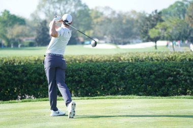 Orlando Florida 'daki Bay HIll Club Lodge' da 5 Mart 2020 'de düzenlenen 2020 Arnold Palmer Birinci Tur Grupları sırasında,