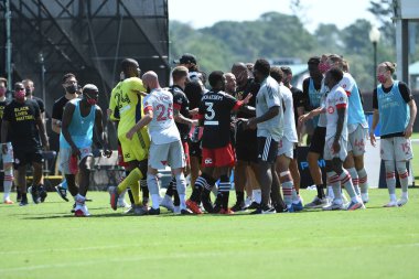 Toronto FC, 13 Temmuz 2020 tarihinde Orlando Florida 'daki ESPN Wild World of Sports' ta düzenlenen MLS Back Tournament sırasında D.C. United ile karşılaştı. Fotoğraf: Marty Jean-Louis