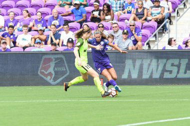 Orlando Pride 21 Temmuz 2018 'de Orlando Florida' daki Exploria Stadyumu 'nda Seattle Reign FC' ye ev sahipliği yapmaktadır. Fotoğraf: Marty Jean-Louis