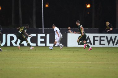 Los Angeles Galaksisi, 14 Temmuz 2020 'de Orlando Florida ABD' deki ESPN Vahşi Spor Dünyası 'nda düzenlenen MLS Sırt Turnuvası sırasında Portland Timbers ile karşı karşıya geldi.