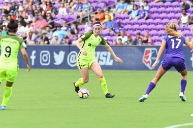 Orlando Pride 21 Temmuz 2018 'de Orlando Florida' daki Exploria Stadyumu 'nda Seattle Reign FC' ye ev sahipliği yapmaktadır. Fotoğraf: Marty Jean-Louis