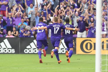 Orlando City 8 Nisan 2018 'de Orlando Florida' daki Exploria Stadyumu 'nda Portland Timbers' a ev sahipliği yaptı..