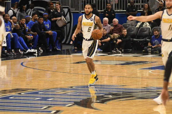 Orlando Magic Φιλοξενεί Τους Indiana Pacers Στο Amway Center Στο — Φωτογραφία Αρχείου