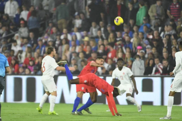 Equipo Fútbol Estados Unidos Acoge Canadá Durante Partido Liga Naciones — Foto de Stock