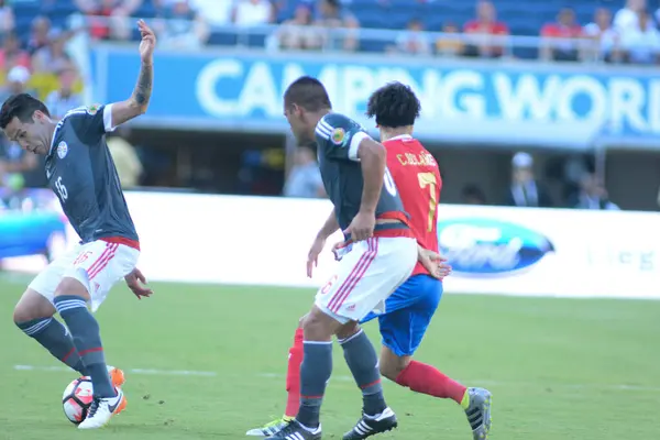 Costa Rica Affronte Paraguay Lors Centenario Copa America Camping World — Photo