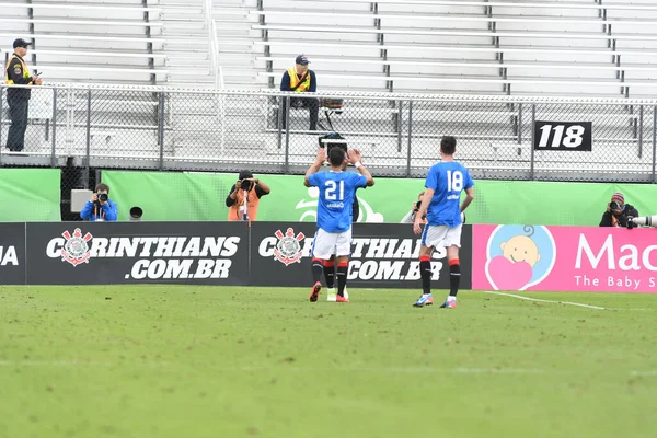 Rangers Corinthians Durante Copa Flórida Spectrum Stadium Janeiro 2018 Orlando — Fotografia de Stock