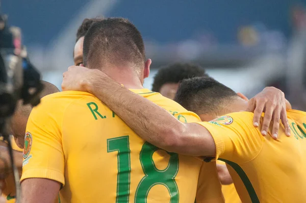 Brasil Enfrenta Haiti Durante Centenário Copa América Orlando Florida Camping — Fotografia de Stock