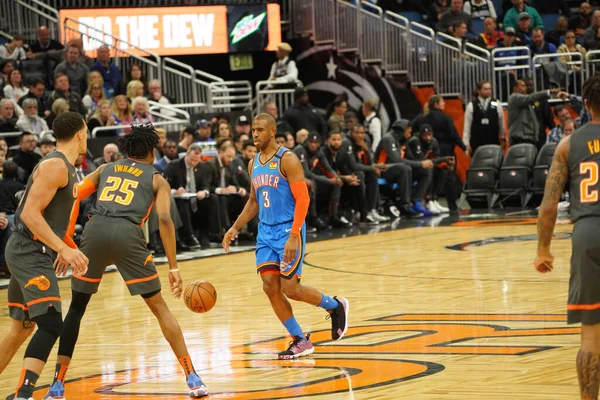 Orlando Magic Hostit Oklahoma Hrom Amway Center Orlando Florida Středu — Stock fotografie