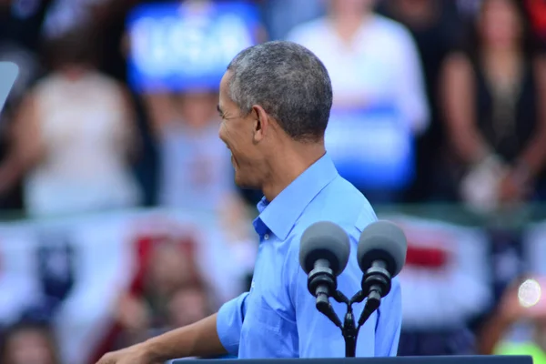 Barack Obama Elnök Beszédet Mond Osceola Heritage Park Stadion Kampánygyűlésén — Stock Fotó