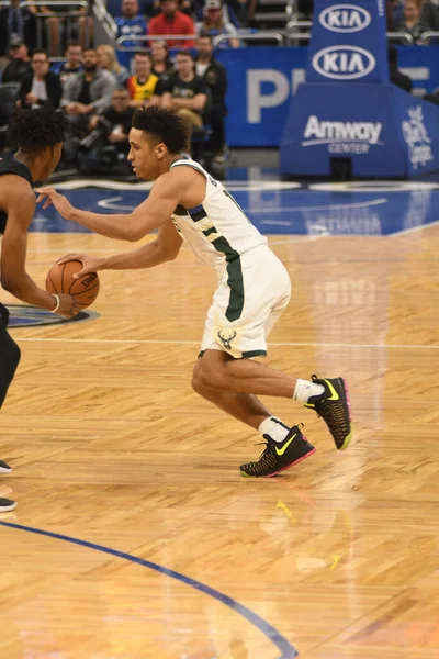 Orlando Magic Hosts Milwaukee Bucks Amway Arena Orlando Florida Saturday — Stock Photo, Image