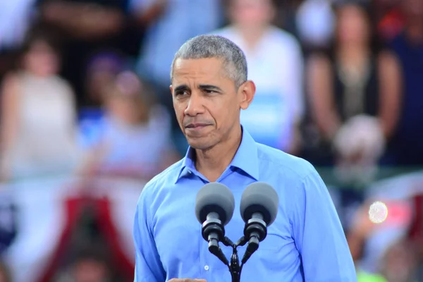 Presidente Barack Obama Fala Comício Campanha Estádio Osceola Heritage Park — Fotografia de Stock