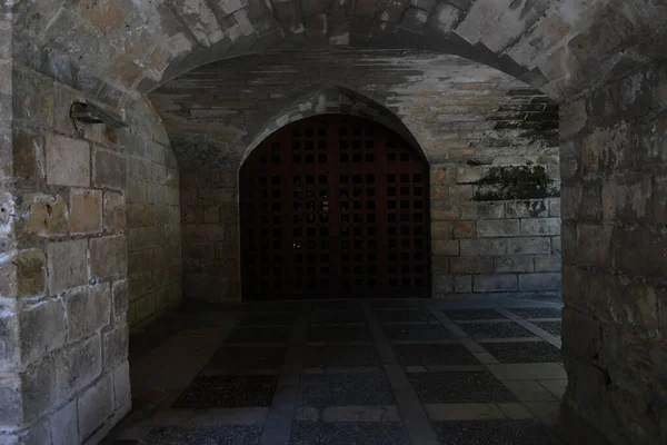 Veduta Del Vecchio Corridoio Con Archi Della Fortezza — Foto Stock