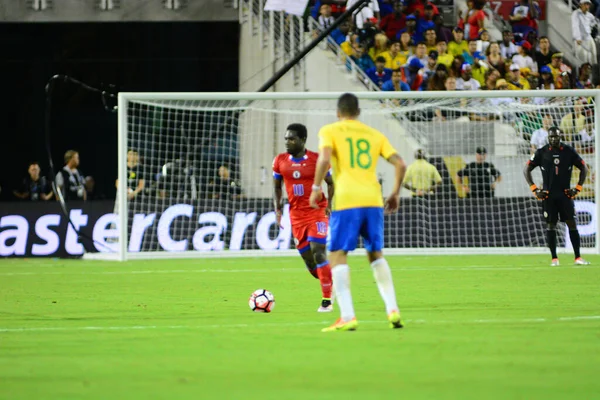 Brasil Enfrenta Haití Durante Copa América Centenario Orlando Florida Camping — Foto de Stock