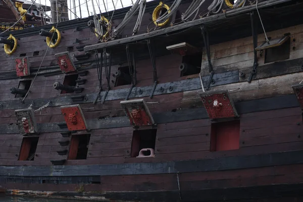 View Ancient Pirate Ship — Stock Photo, Image