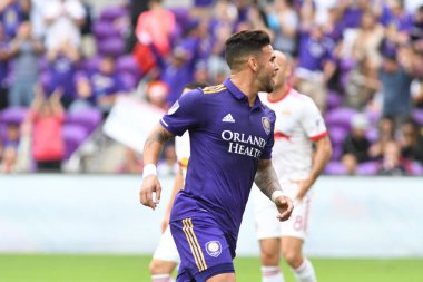 Orlando City, 31 Mart 2018 'de Orlando Florida' daki Exploria Stadyumu 'nda New York Red Bulls' a ev sahipliği yaptı..