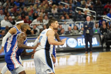 Orlando Magic, Philadelphia 76ers 'ı 13 Kasım 2019 Çarşamba günü Amway Center' da ağırlamaktadır. Fotoğraf: Marty Jean-Louis