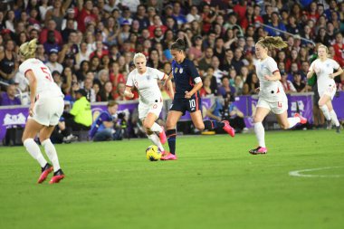 5 Mart 2020 'de Orlando Florida' daki Exploria Stadyumu 'nda düzenlenen 2020 SheBelieves Kupası' nda ABD - İngiltere Karşılaşması 